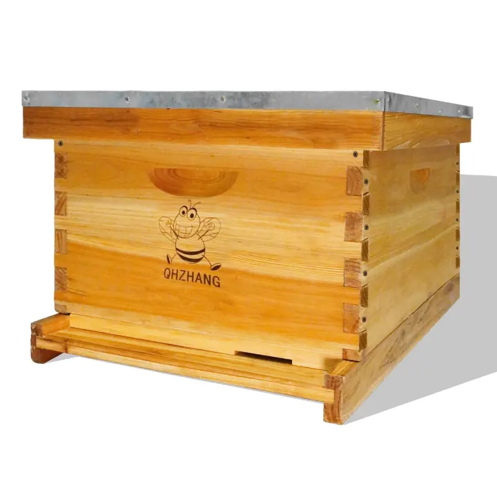 10-Frame Deep Langstroth Cedar Beehive Kit with Beeswax Foundations