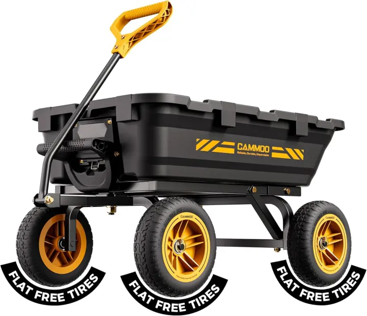 10-Inch No-Flat Garden Dump Cart — Heavy-Duty Utility Wagon
