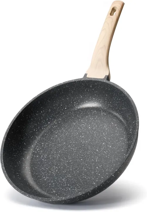 12-Inch Nonstick Granite Frying Pan — PFOA-Free Skillet for All Stovetops