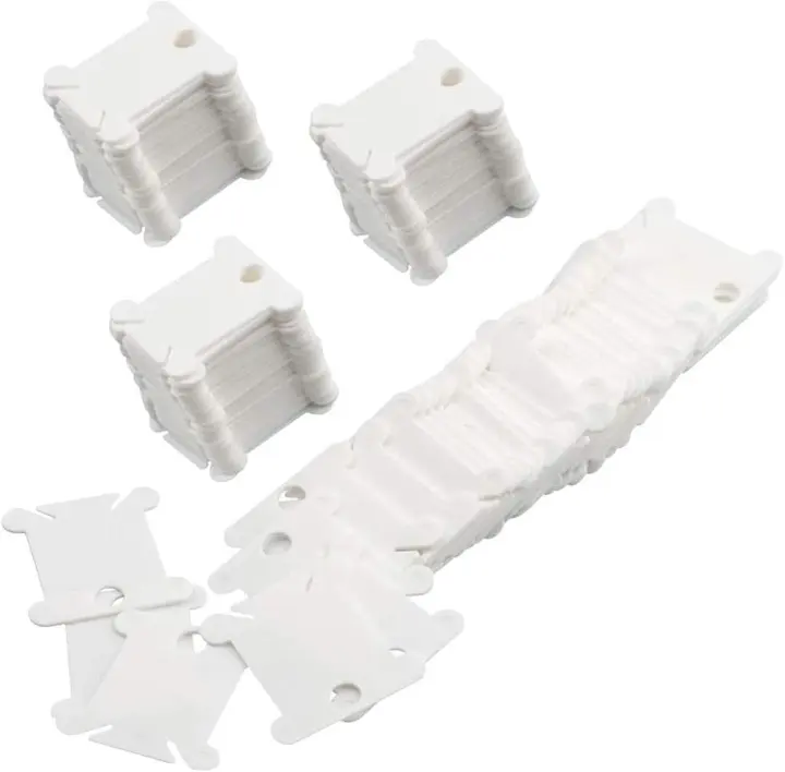 128-Pack Plastic Embroidery Floss Bobbins — Thread Organizer Cards