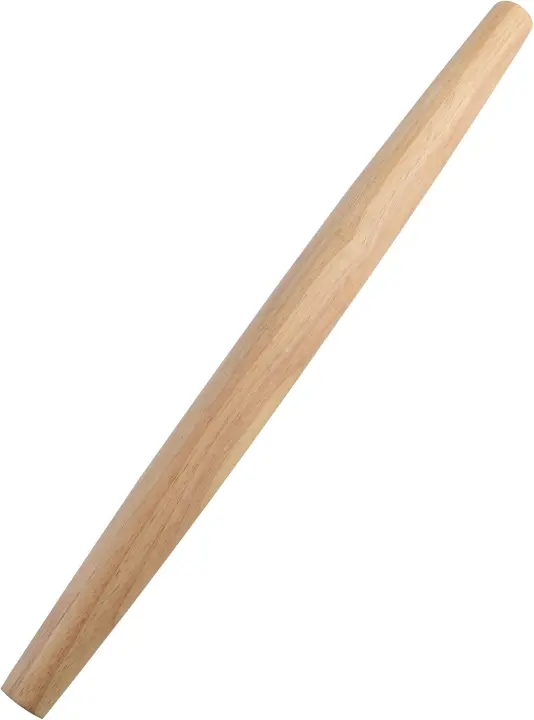 17-Inch French Tapered Wooden Rolling Pin — Classic Pastry Roller
