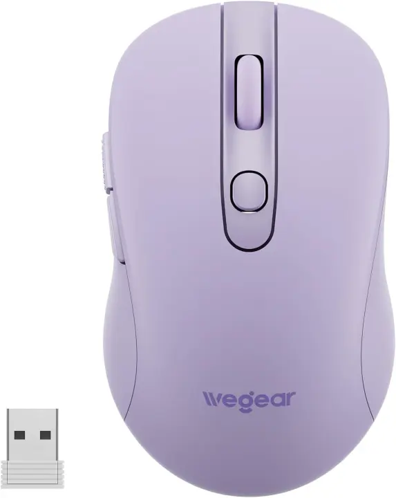 2.4GHz USB Wireless Optical Mouse for Laptop/PC/Mac — Purple, 4000 DPI
