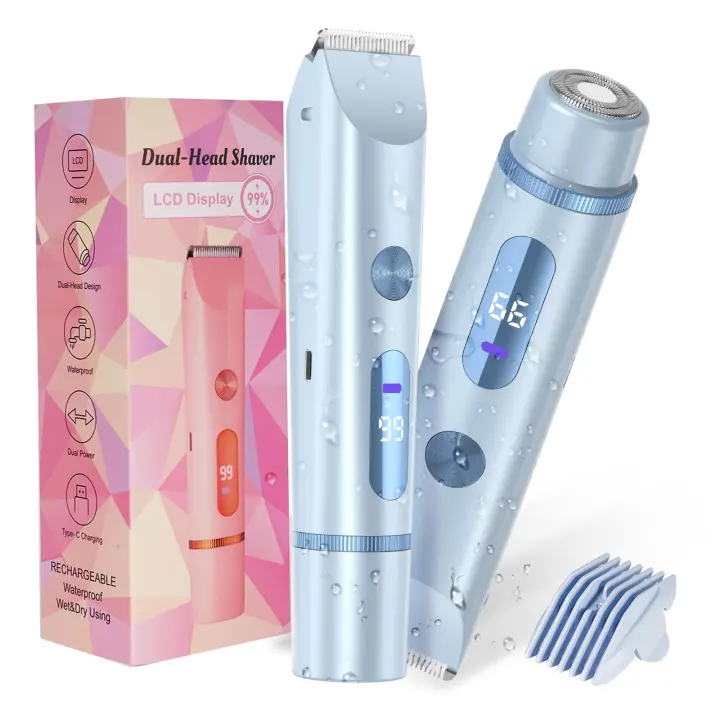 2‑in‑1 Women's Bikini Trimmer & Waterproof Electric Razor