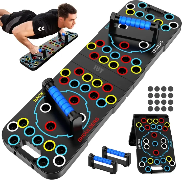30-in-1 Foldable Push-Up Board with Detachable Handles