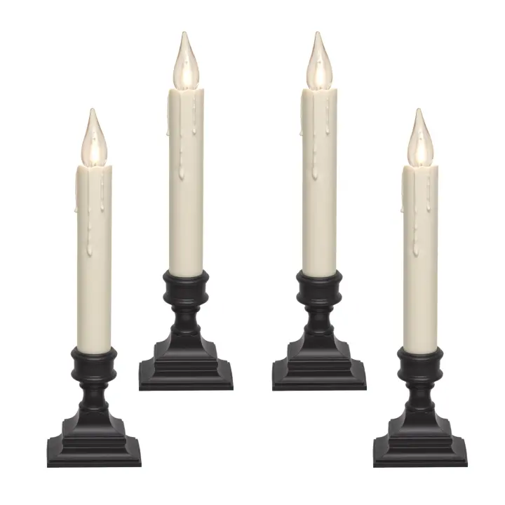612 Vermont Vintage LED Window Candles (4-Pack) with Timer