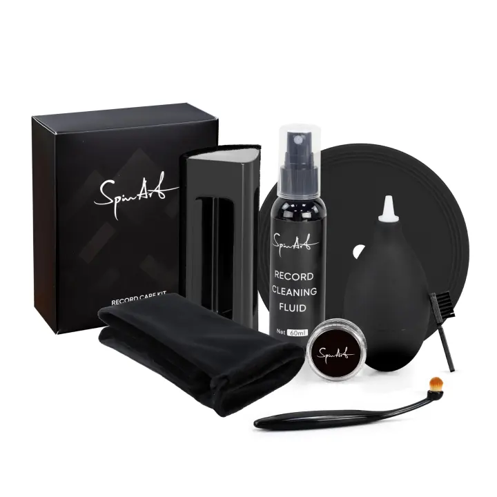 8-in-1 Vinyl Record Cleaning Kit with Velvet Brush & Stylus Care
