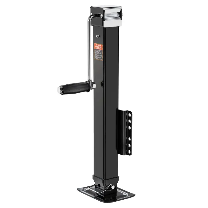 8000 lb Bolt-On Side-Mount Trailer Jack — 28.6" Travel, Drop Leg
