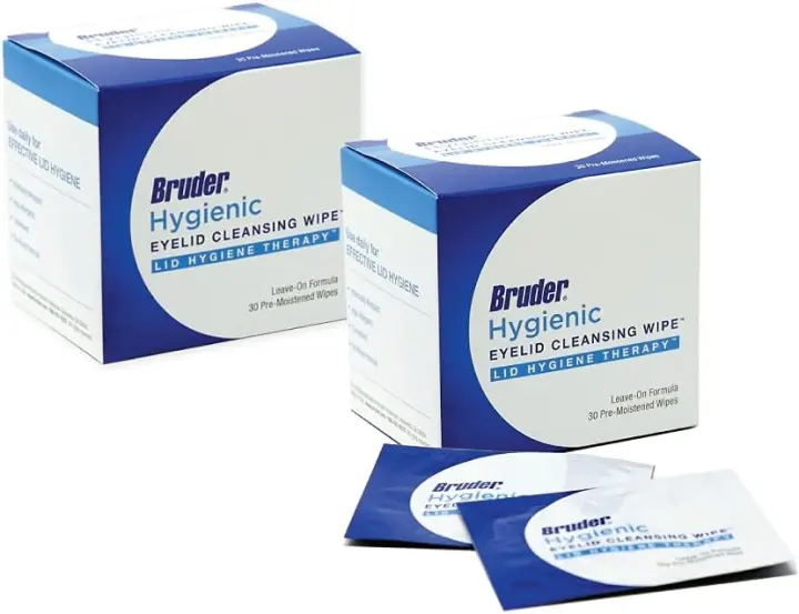 Bruder Eyelid Cleansing Wipes — Rinse-Free Exfoliating 2-Pack (30 ea)