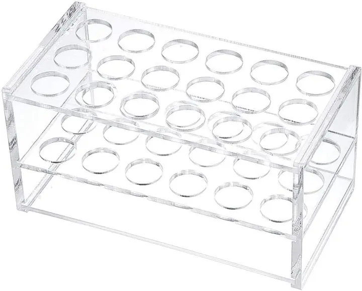Clear Acrylic 18-Hole Test Tube Rack for 10ml/15ml Tubes