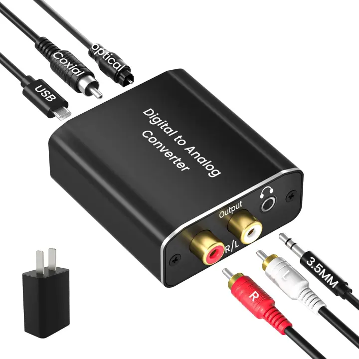 Digital-to-Analog Audio Converter — Optical/Coaxial to RCA & 3.5mm DAC