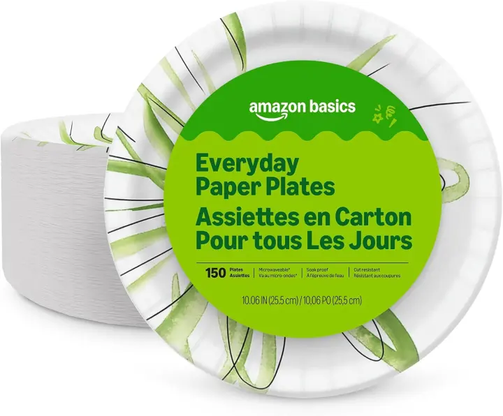 Everyday 10-Inch Disposable Paper Plates — 150 Count