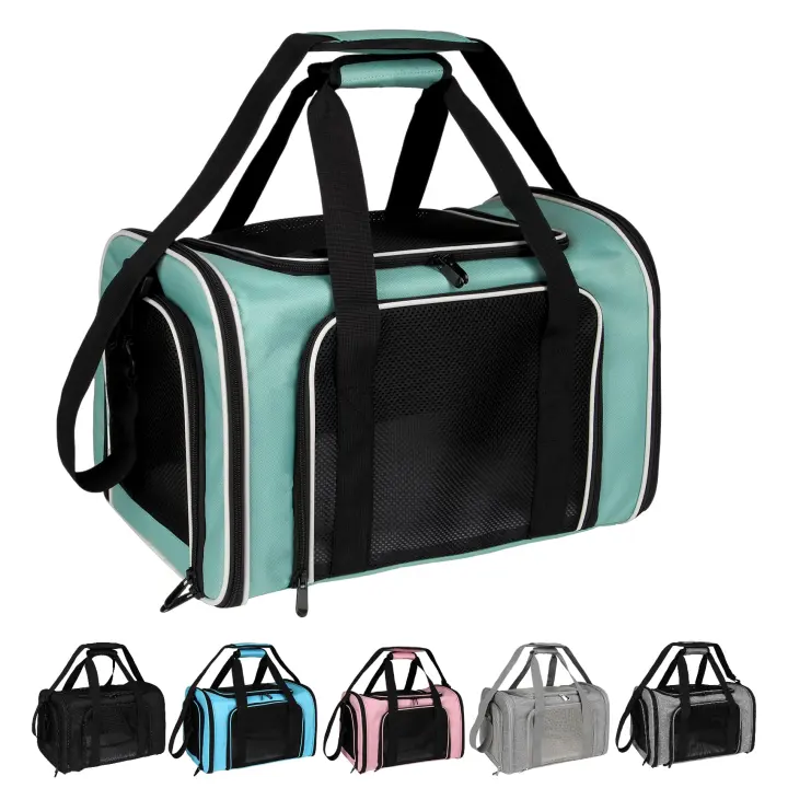 Foldable Soft-Sided Pet Travel Carrier for Small & Medium Pets