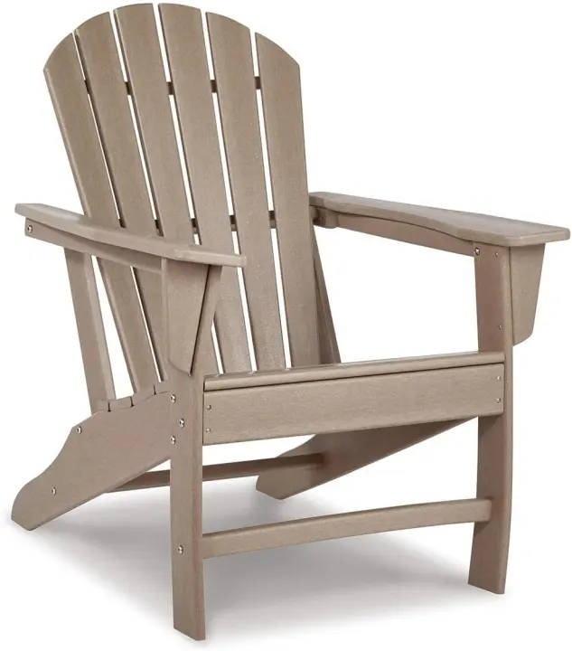 HDPE Adirondack Outdoor Chair — Driftwood Finish, Stationary