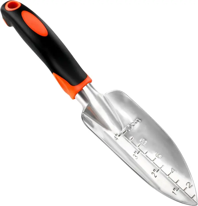 Heavy-Duty Garden Trowel with Measurement Marks — Ergonomic Hand Shovel