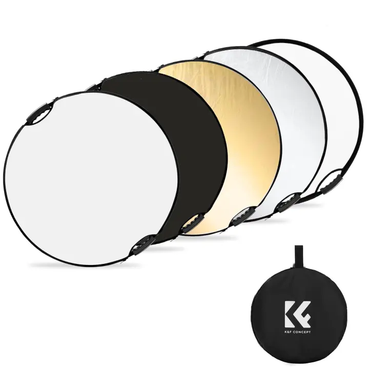 K&F CONCEPT 5‑in‑1 32" Collapsible Light Reflector with Handle