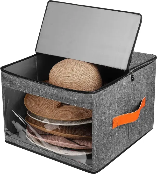 Kushon Upgraded Hat Storage Box — Large Brim Hat Carrier & Organizer