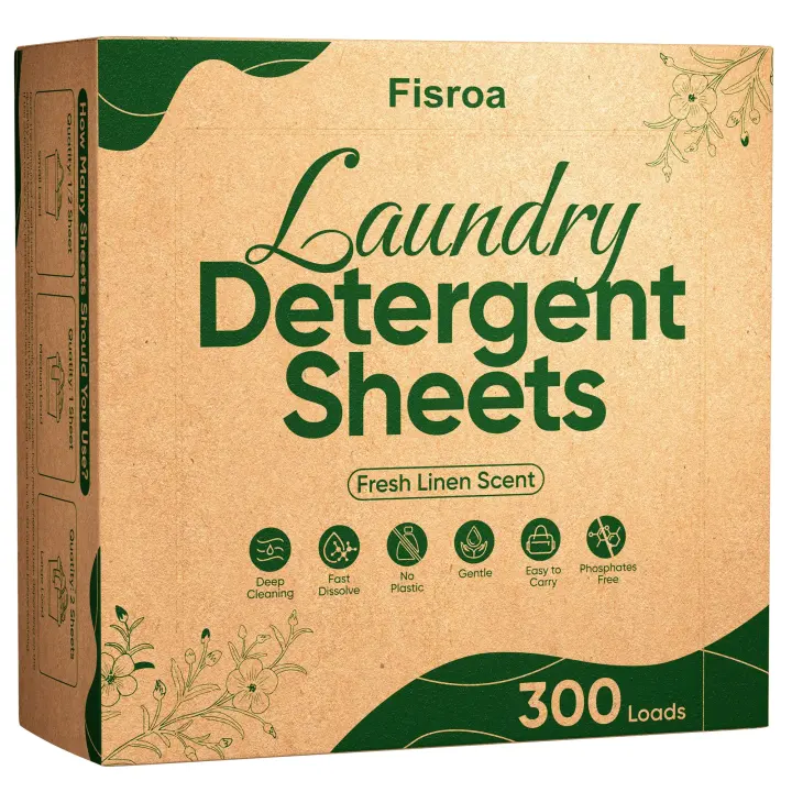 Laundry Detergent Sheets — 300-Load Plastic-Free Travel Strips