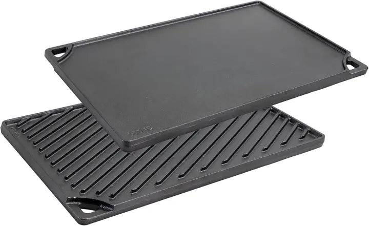 Lodge XL Reversible Cast Iron Grill/Griddle Pan — Double‑Burner 16.75×11.5