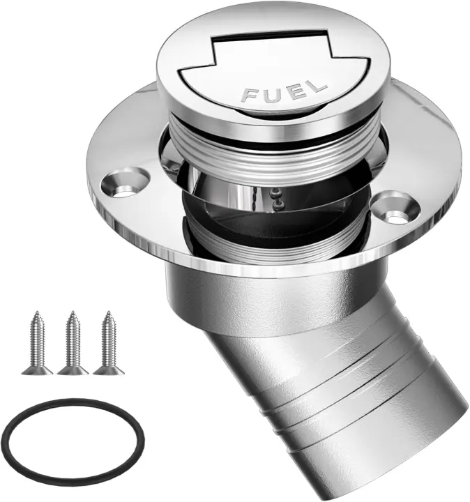 METRAXION 1-1/2 in 316 Stainless Steel Boat Fuel Deck Filler