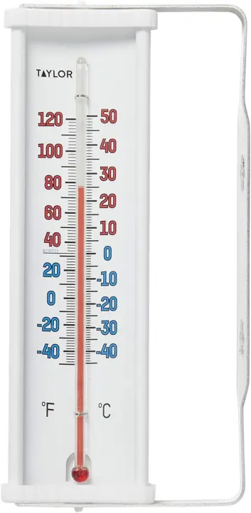 Mountable Outdoor Window Thermometer — Easy-Read Display