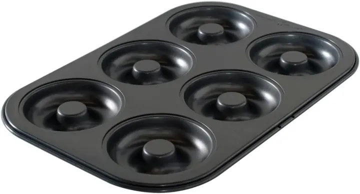 Nordic Ware 6-Cavity Metal Donut Pan — 3-1/4" Cavities