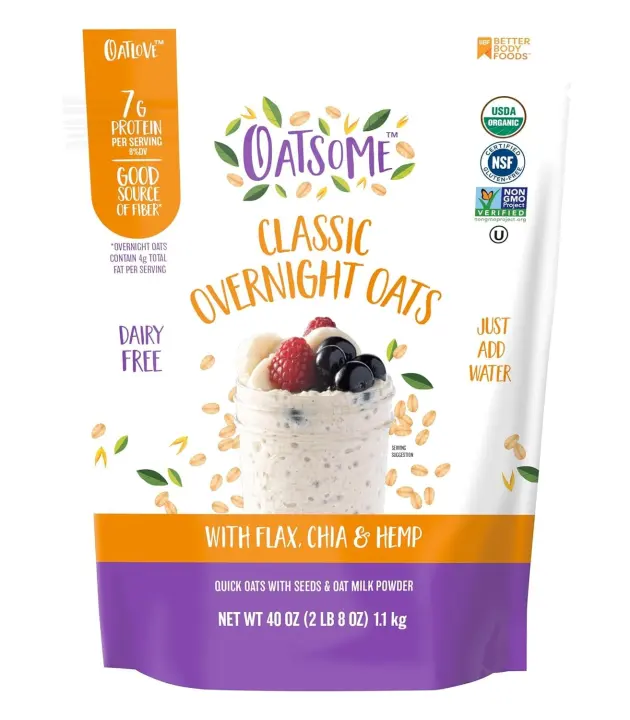 Organic Overnight Oats with Chia, Flax & Hemp Hearts — 2.5 lb