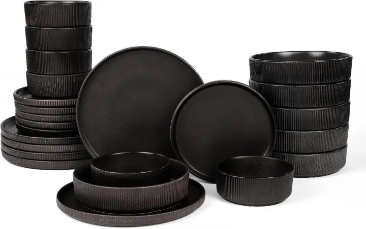OTAGO 24-Piece Stoneware Dinnerware Set — Service for Six
