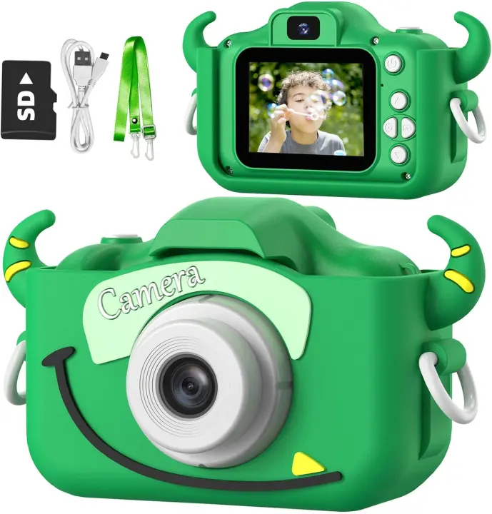 Rechargeable Kids Digital Camera with Soft Cartoon Cover (Ages 3–8)