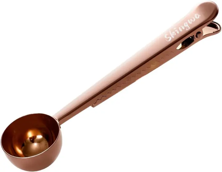 Rose Gold 20ml Coffee Scoop with Integrated Bag Clip
