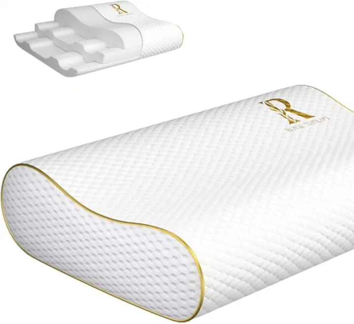 Royal Therapy Contour Memory Foam Cervical Pillow — Queen 24x14x5