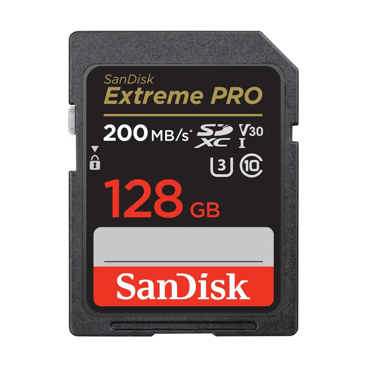 SanDisk Extreme PRO 128GB UHS‑I SD Card — Up to 200MB/s Read