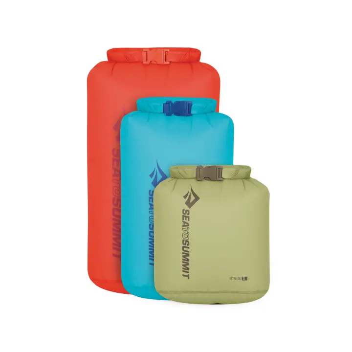 Sea to Summit Ultra‑SIL Lightweight Waterproof Dry Bag Set (3L, 5L, 8L)