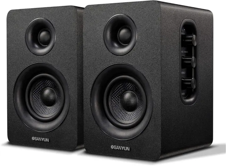 SW208 3" Bluetooth Hi‑Fi Bookshelf Speakers with 24‑Bit DAC