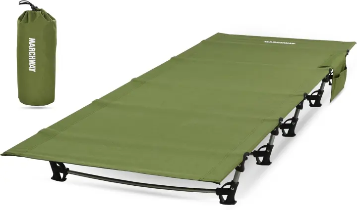 Ultralight Folding Camping Cot — Portable Bed, 4.9 lb, Supports 275 lb