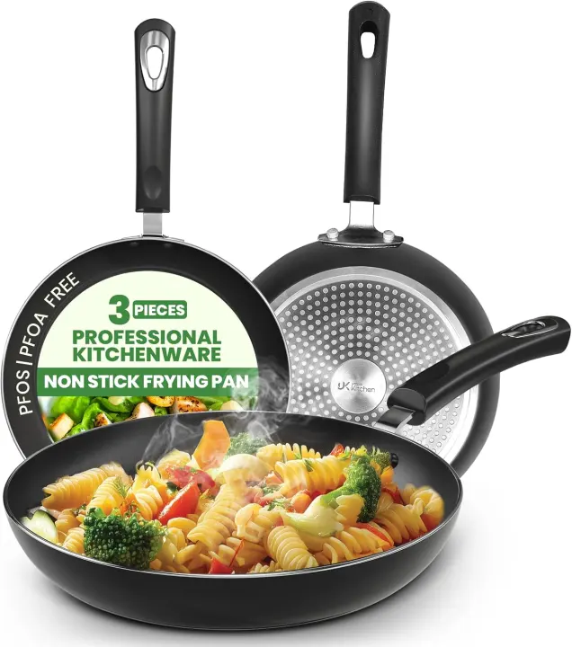 Utopia Kitchen 3-Piece Nonstick Frying Pan Set — 8, 9.5, 11 in
