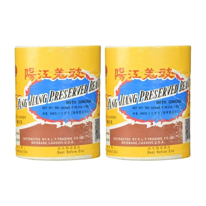 Yang Jiang Preserved Black Beans with Ginger — 2 x 500g Packs